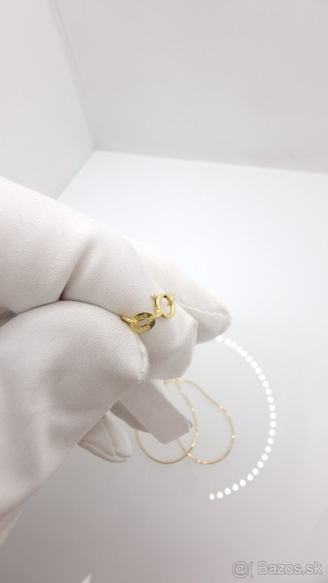 Zlatý náhrdelník lanko s anielikom - 5