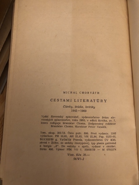 Michal Chorváth - Cestami literatúry - 5