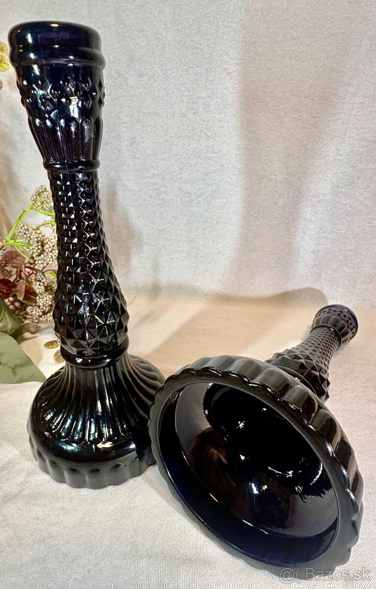 Párové svietniky hrubé sklo - 5