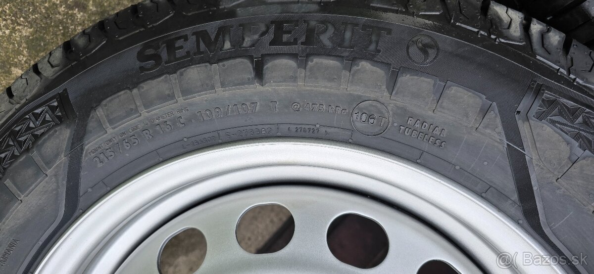 5x108,r16-7J,et46- 215-65-16C-letné-Semperit-3324-8,5mm-TOP - 5