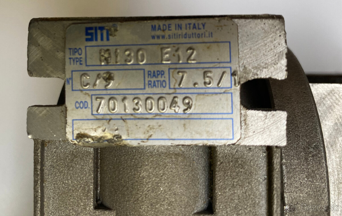 Elektro motor s dvoma prevodovkami SITI Riduttori Italy 60W - 5