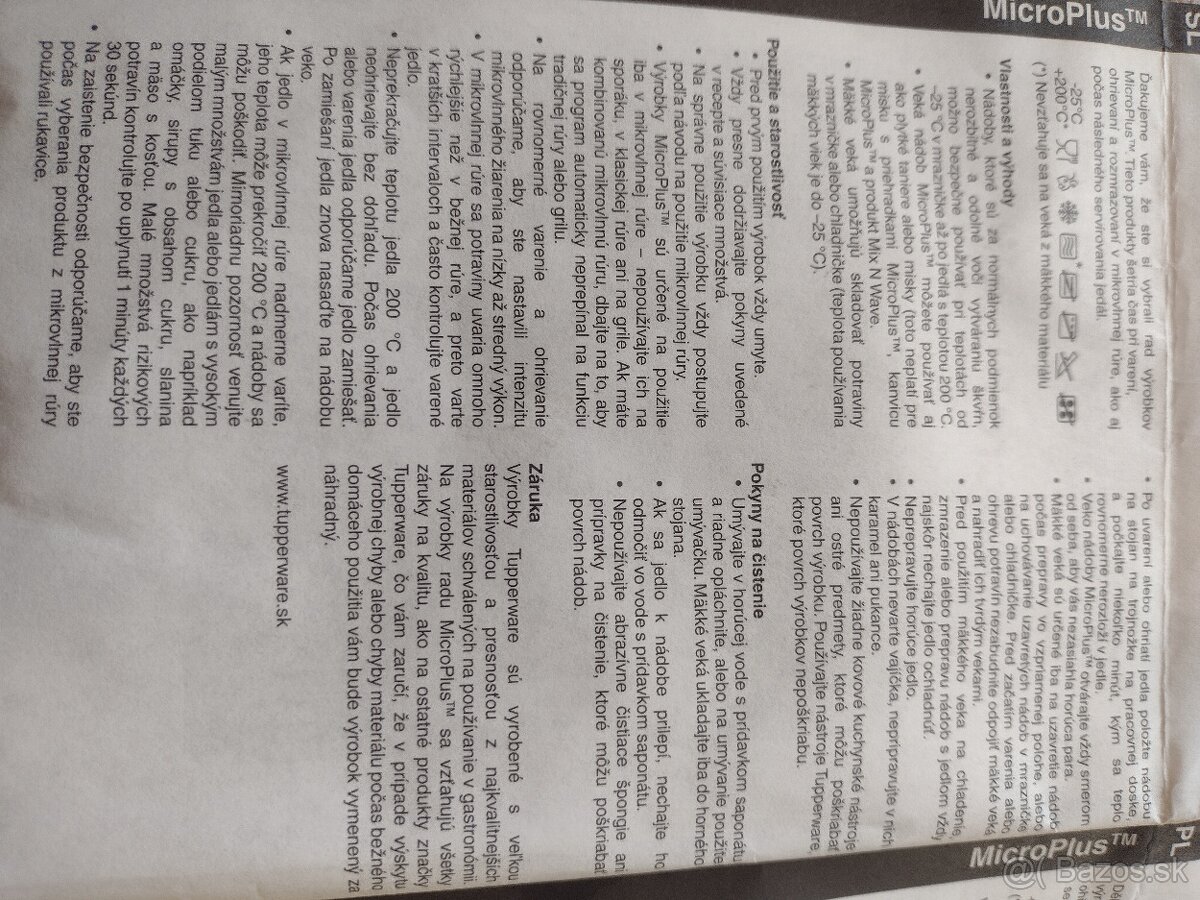 Tupperware Micro Plus 3 generácie 3 l. - 5