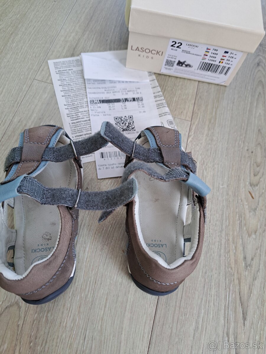 Sandalky chlapcenske kozene v. 22 - 5