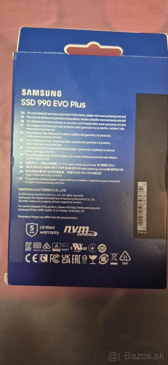 Nový SSD Samsung 990 EVO Plus 2TB - 5