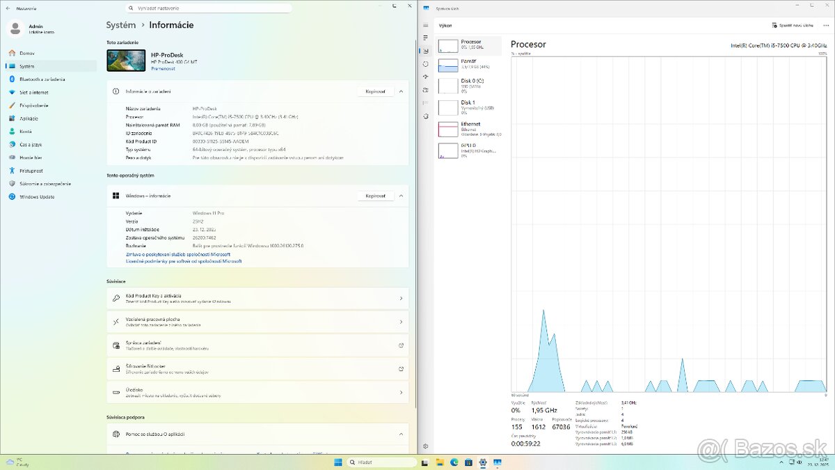 HP ProDesk 400 G4 MT | i5-7500 | 8 GB RAM | SSD+HDD | Win11 - 5