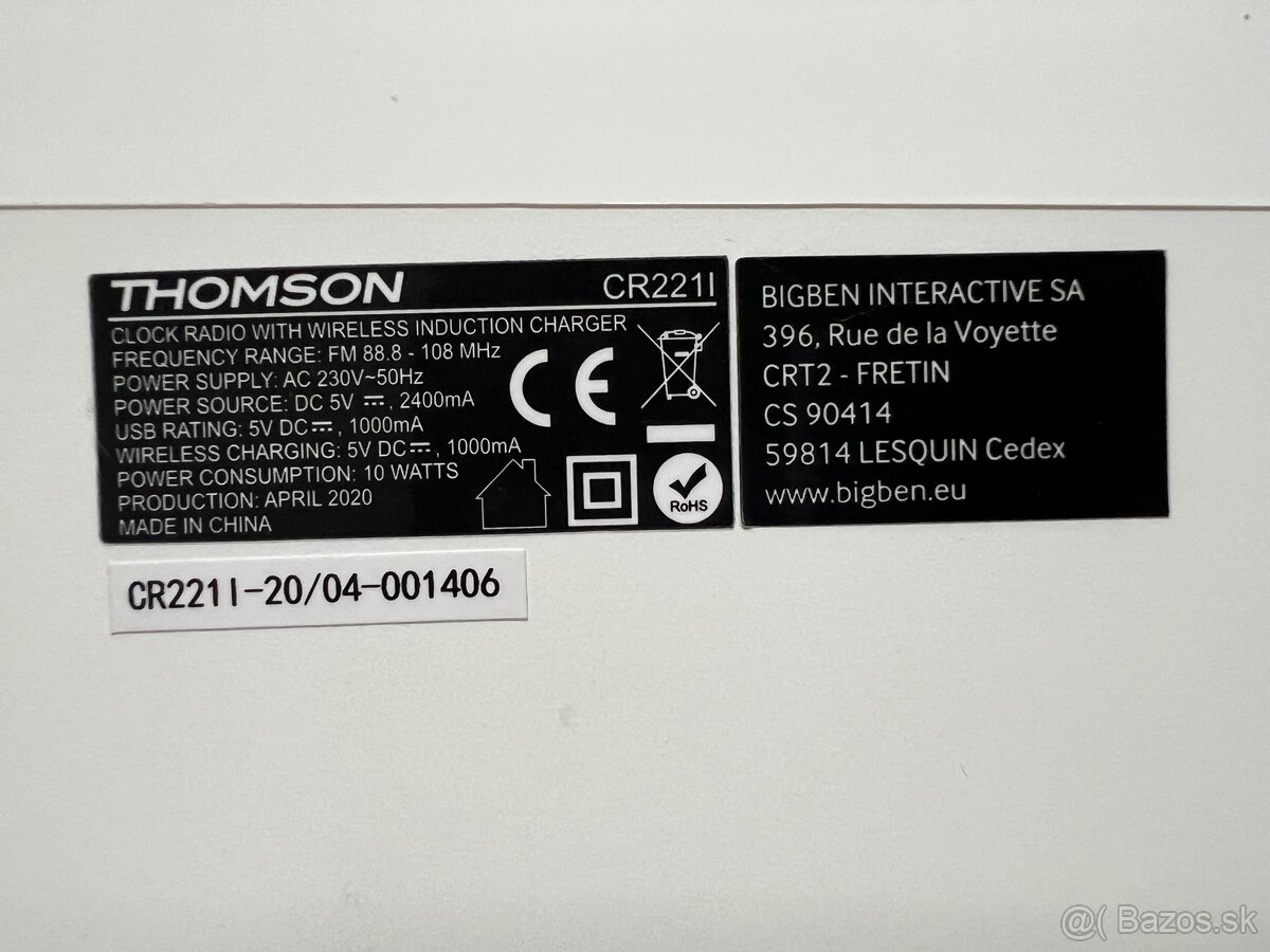 Rádiobudík Thomson CR221l AKO NOVÝ - 5