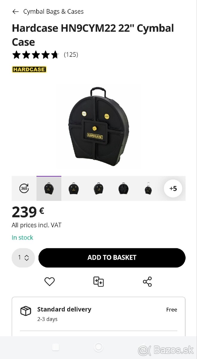 PREDAM HARDCASE HN9CYM22 Obal na činely - 5