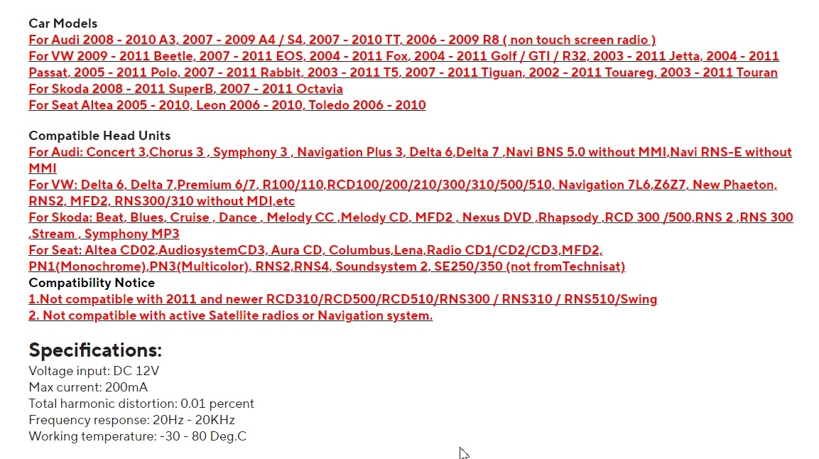 Predám adaptér pre Audi/VW/Seat MP3 player cez CD changer - 5