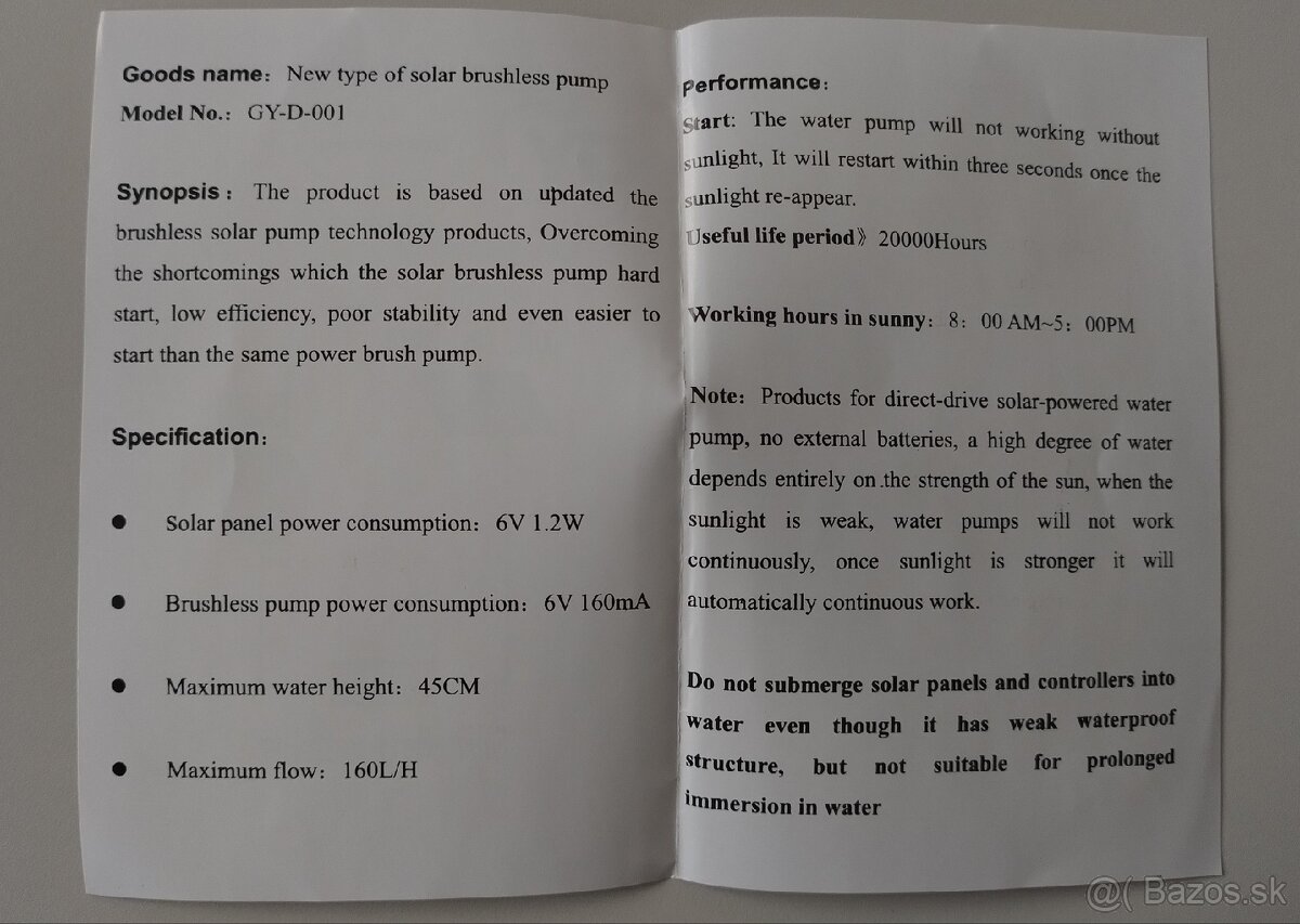 Solárna záhradná fontána - 5