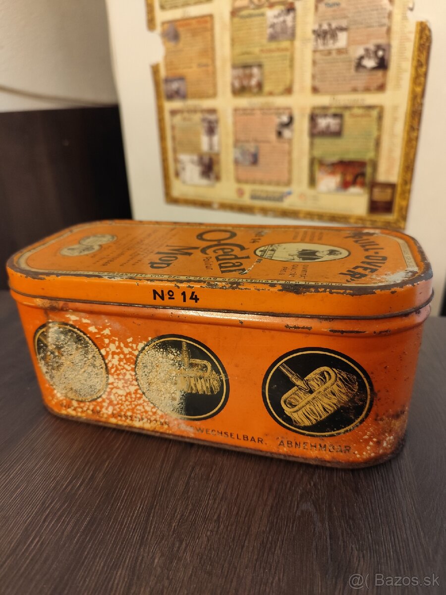 Plechova starožitný doza - 5