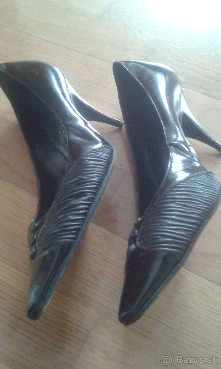 čierne lodičky Salamander - 5