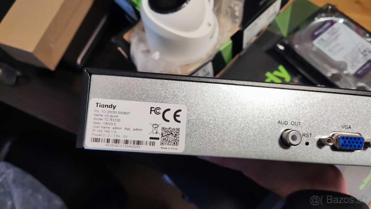 IP kamerovy systém TIANDY 3kamery+NVR+HDD - 5