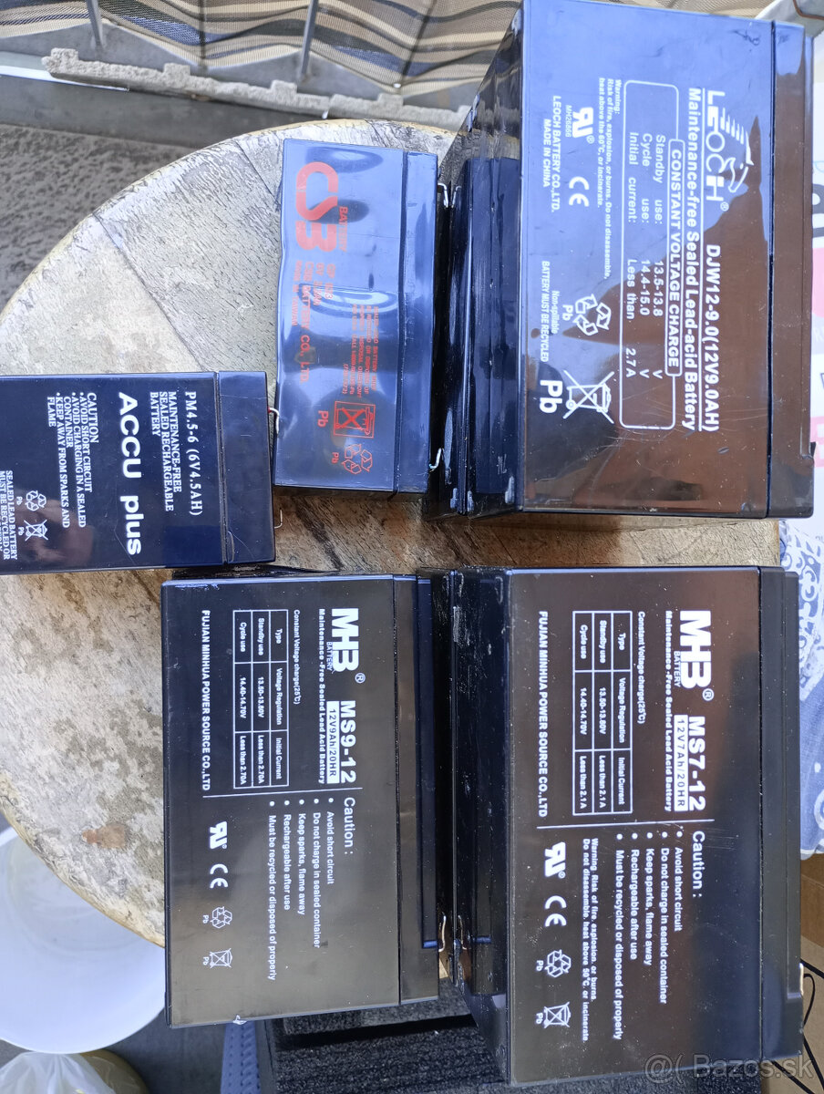 Predám A-meter, V-meter, staré/nefunkčné akumulátory - 5