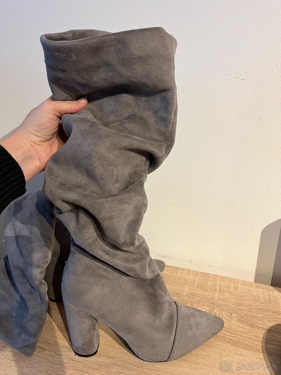 Vysoké cizmy vhodné aj na široké lytka - 5