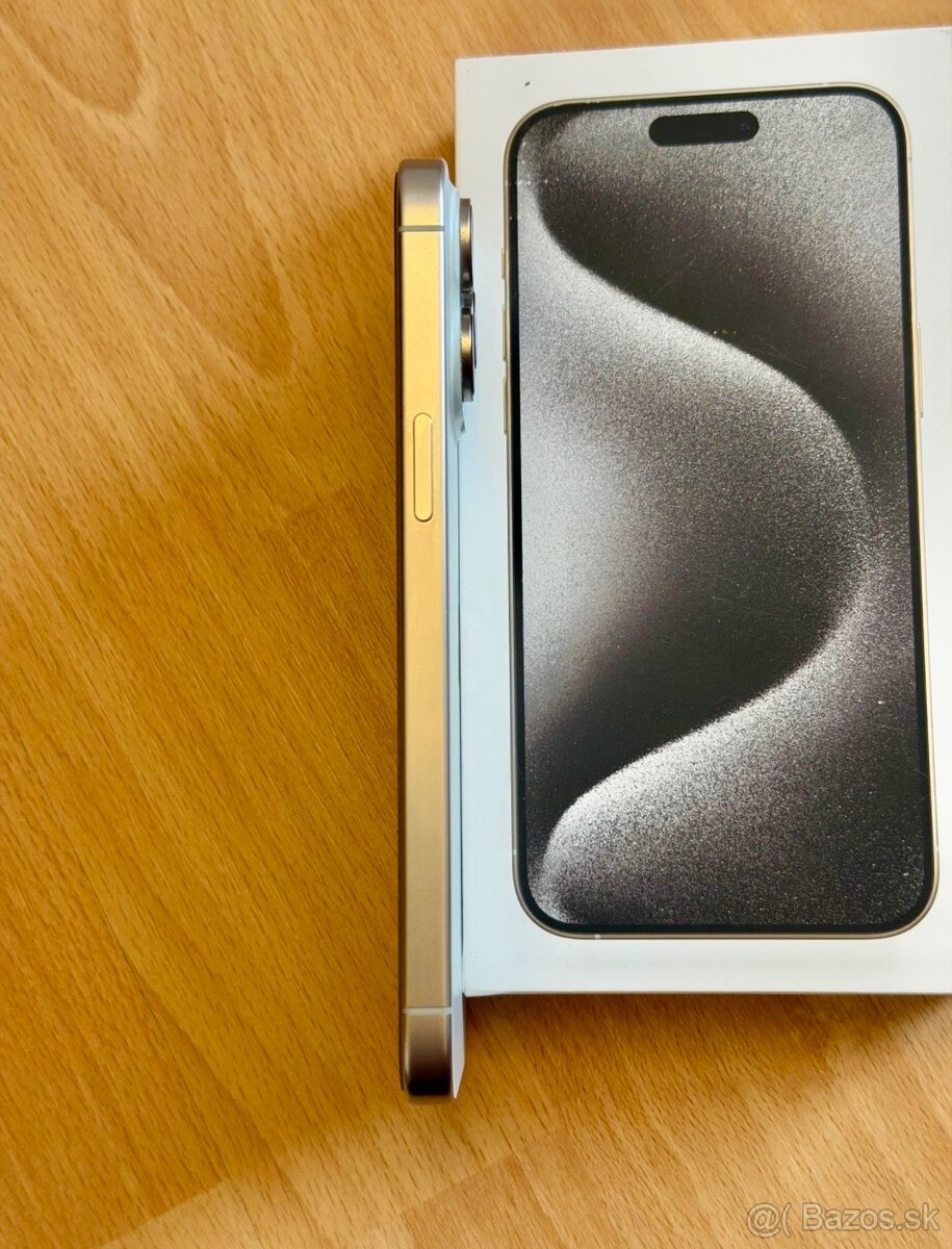 iPhone 15 Pro Max White Titanium BATERIE 100% TOP - 5