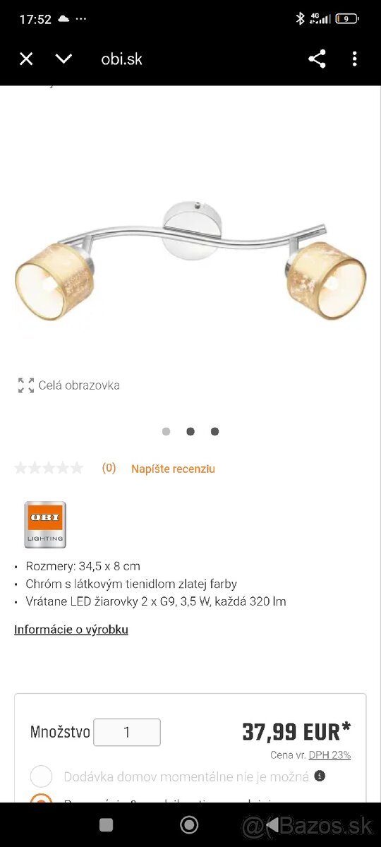 Predám nové lustre OBI - 5