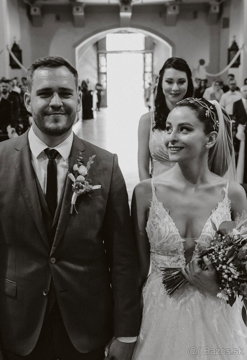 Predám nádherné svadobné šaty - 5