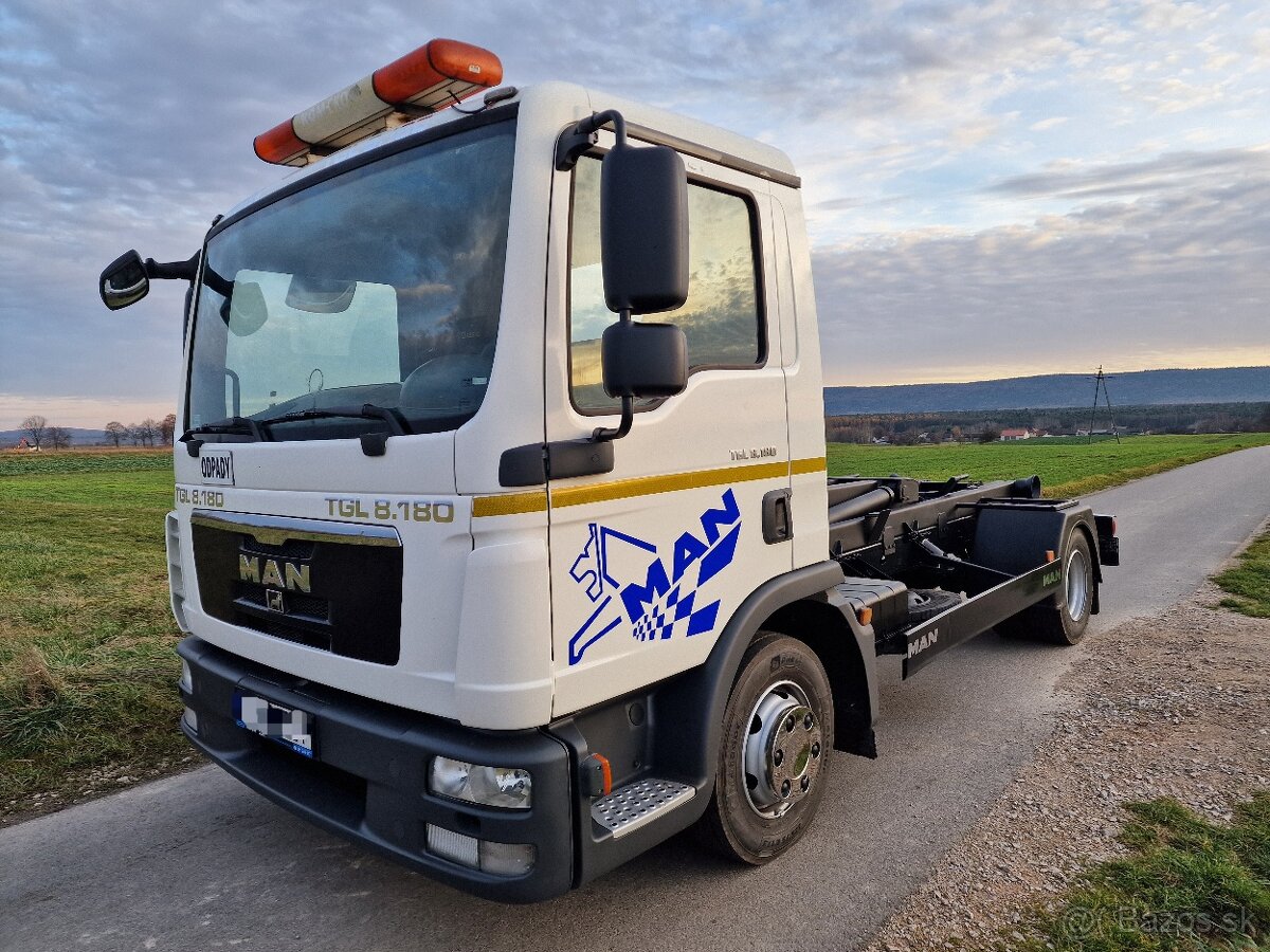 MAN TGL 8.180 HÁKOVÝ NOSIČ KONTAJNEROV EURO-5 - 5