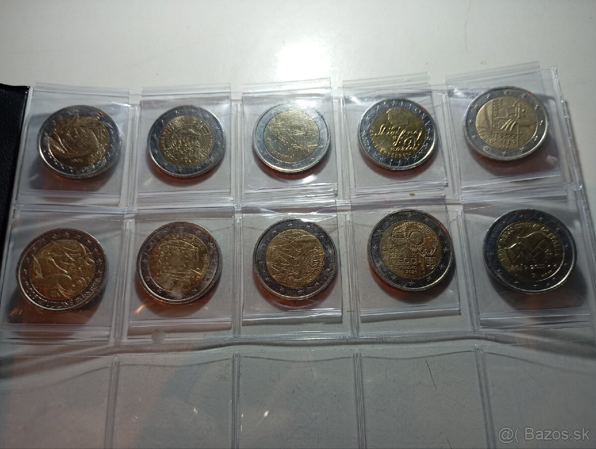 2 eurové euromince, zbierka 65 ks - 5