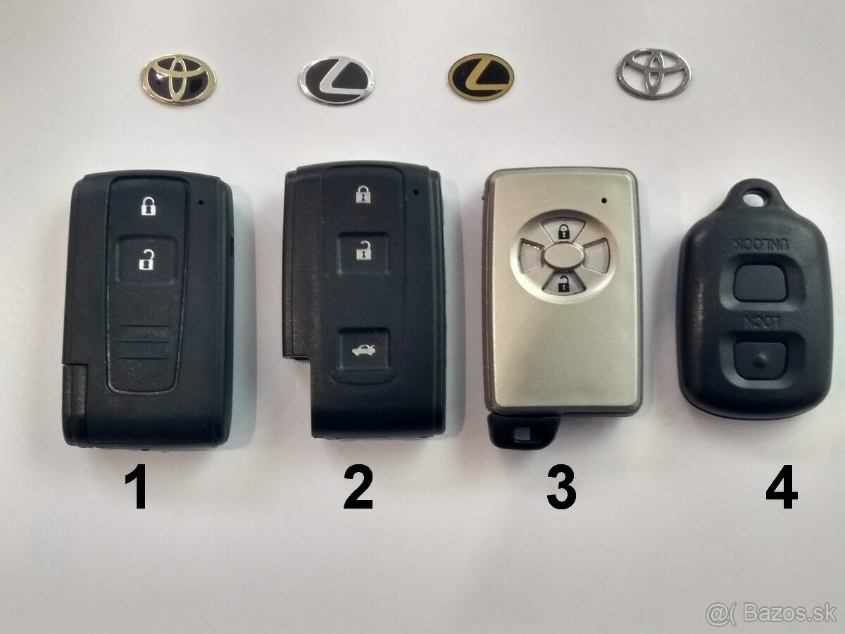 Toyota autokluč obal kluča tlačítka spínače - 5