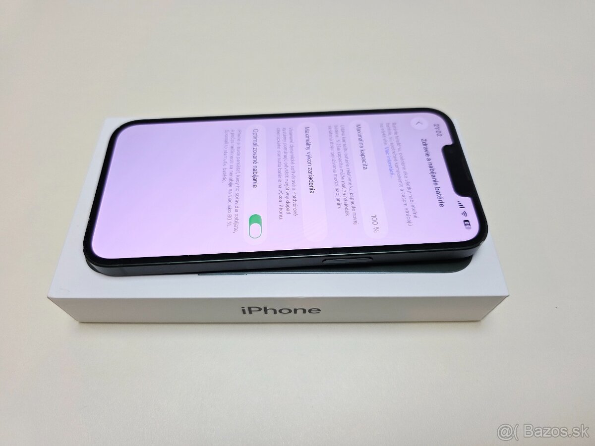 APPLE IPHONE 13 256GB GREEN,ZDRAVIE BATERKY 100% - 5