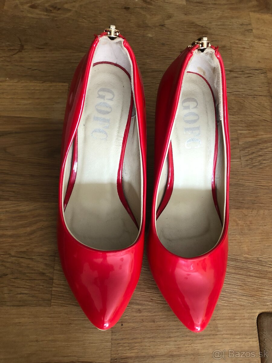 lodičky - pohodlné červené a lososové č. 38 - 5