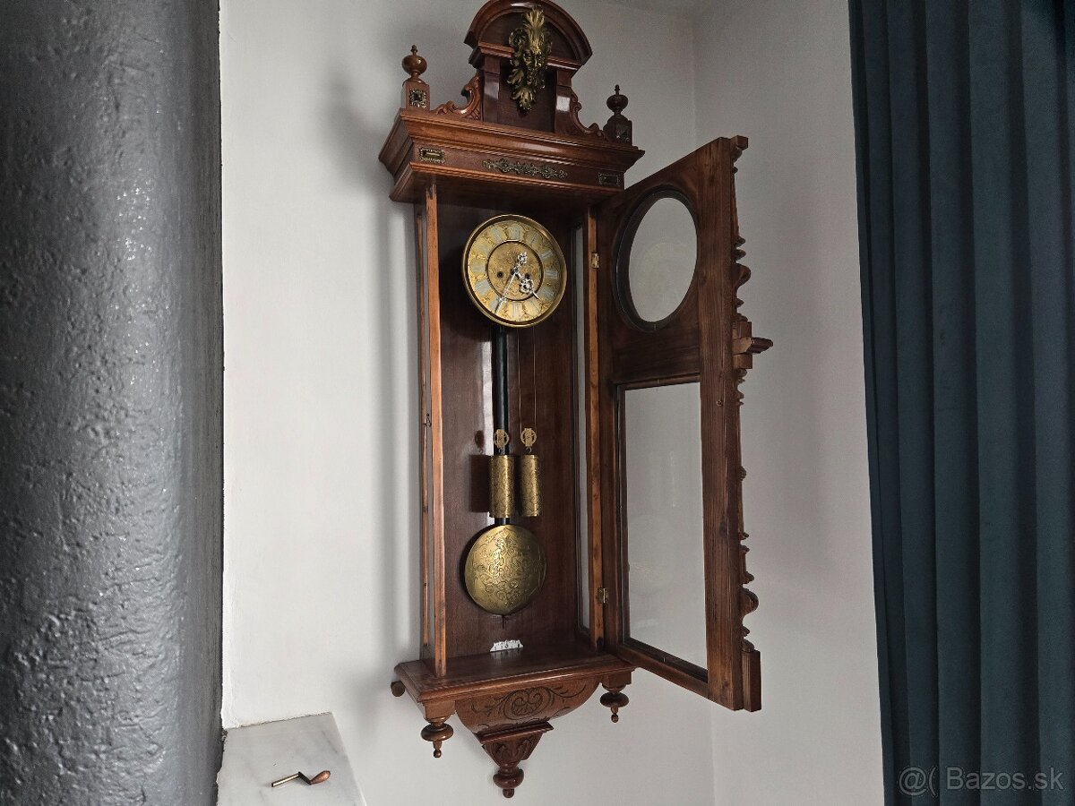 Starožitné neorenesančné nástenné hodiny - 5