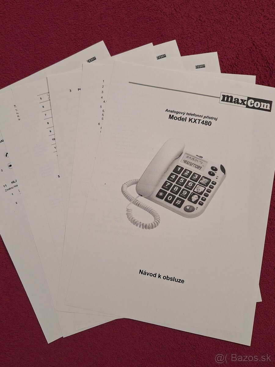 MAXCOM KXT480, Telefón pre seniorov, biely - 5