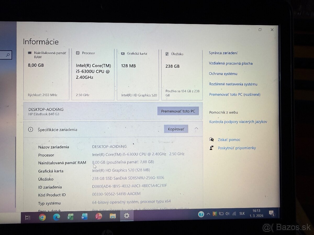 Notebook HP EliteBook - 5