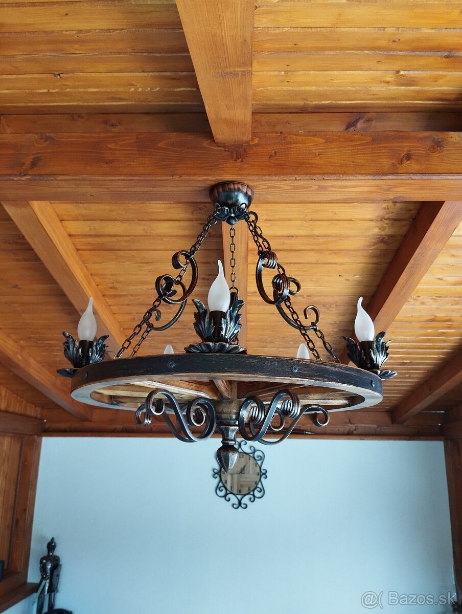 Luster z dreveného kolesa - 5