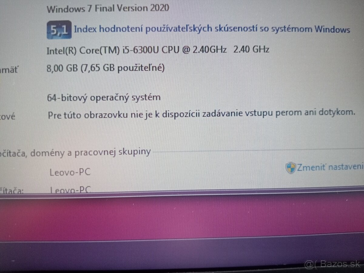 Lenovo thinkpad t470 ,Intel(R) Core™i5 , 8gb ram ,500gb hdd - 5