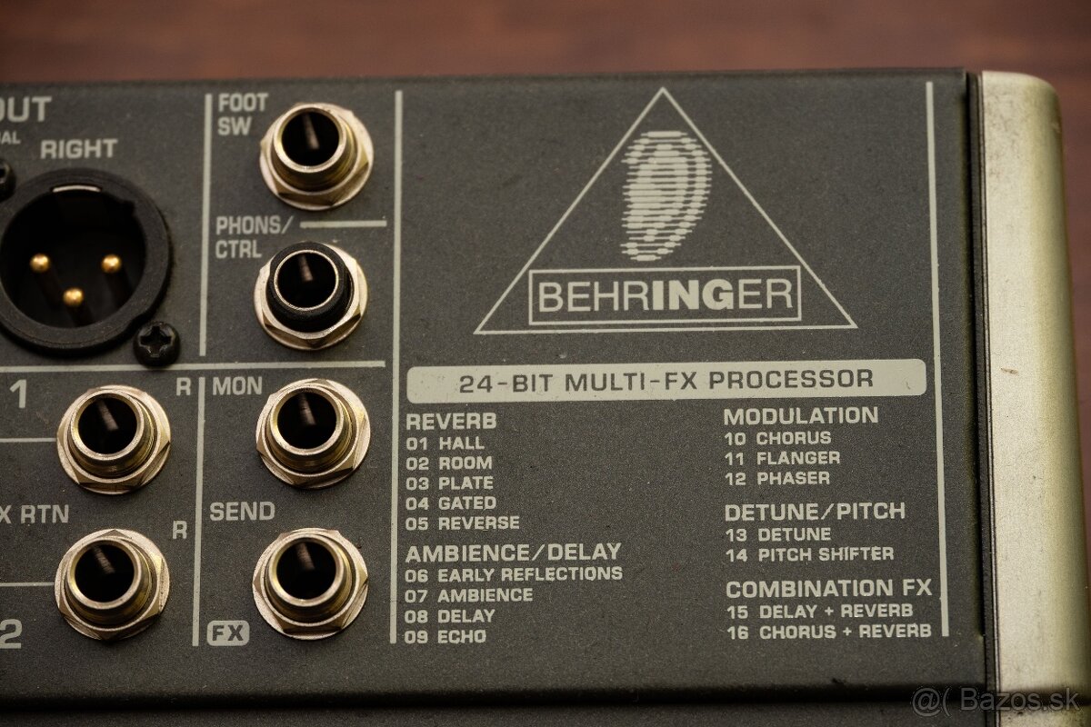 Behringer XENYX X1222USB – analógový mixpult – 120 € - 5