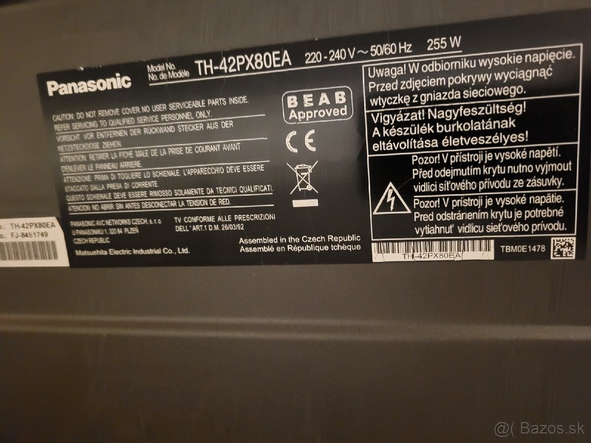 Plazma TV Panasonic Viera TH-42PX80EA - 5