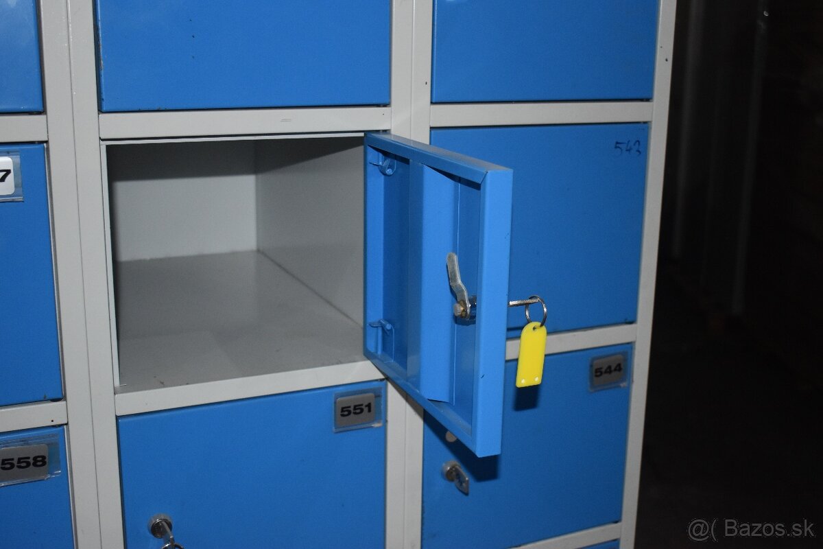 21-priehradková skriňa na úschovu cenností, modrá - použitá - 5