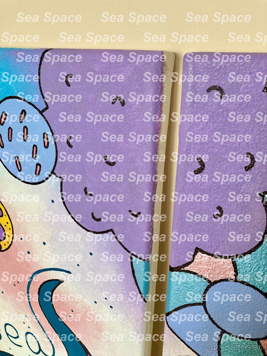 ||ZNÍŽENÁ CENA|| Ručne maľované obrazy: Sea Space - 5