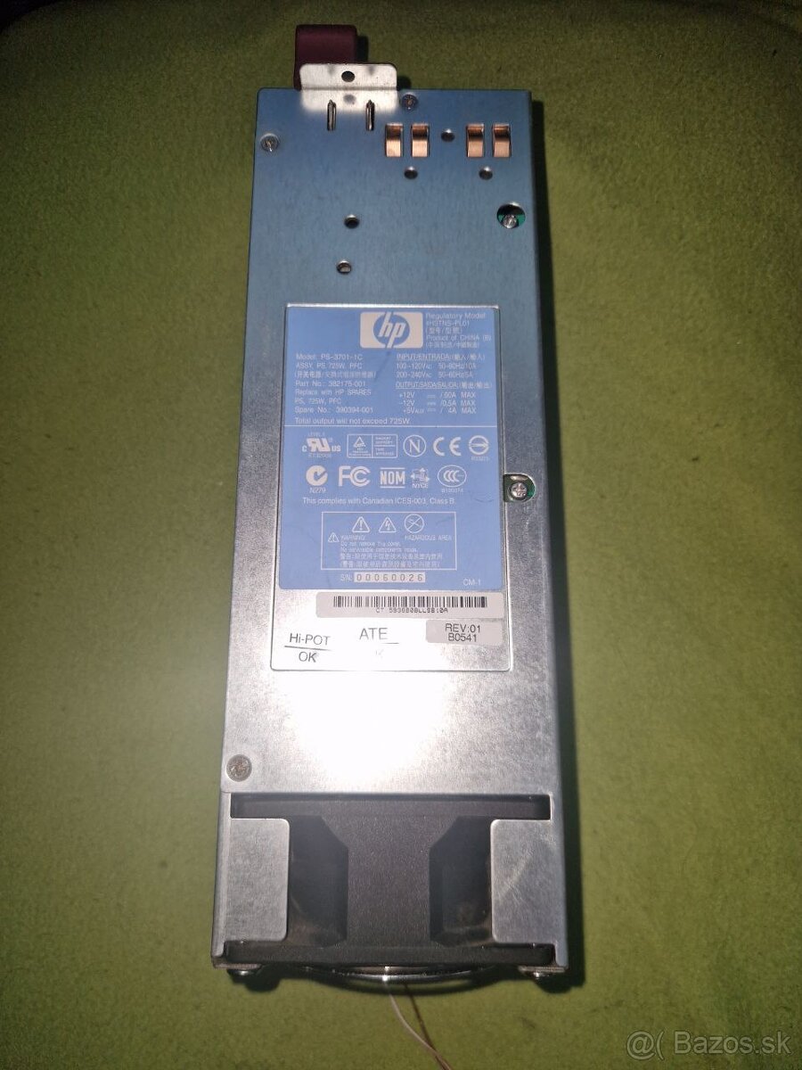 HP serverový zdroj 12V 60A - PS-3701-1C - 5