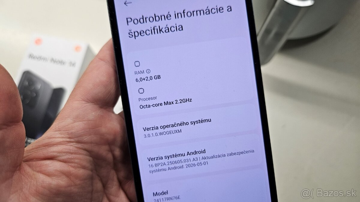 Redmi Note 14 modrý 128GB - zánovný - 5