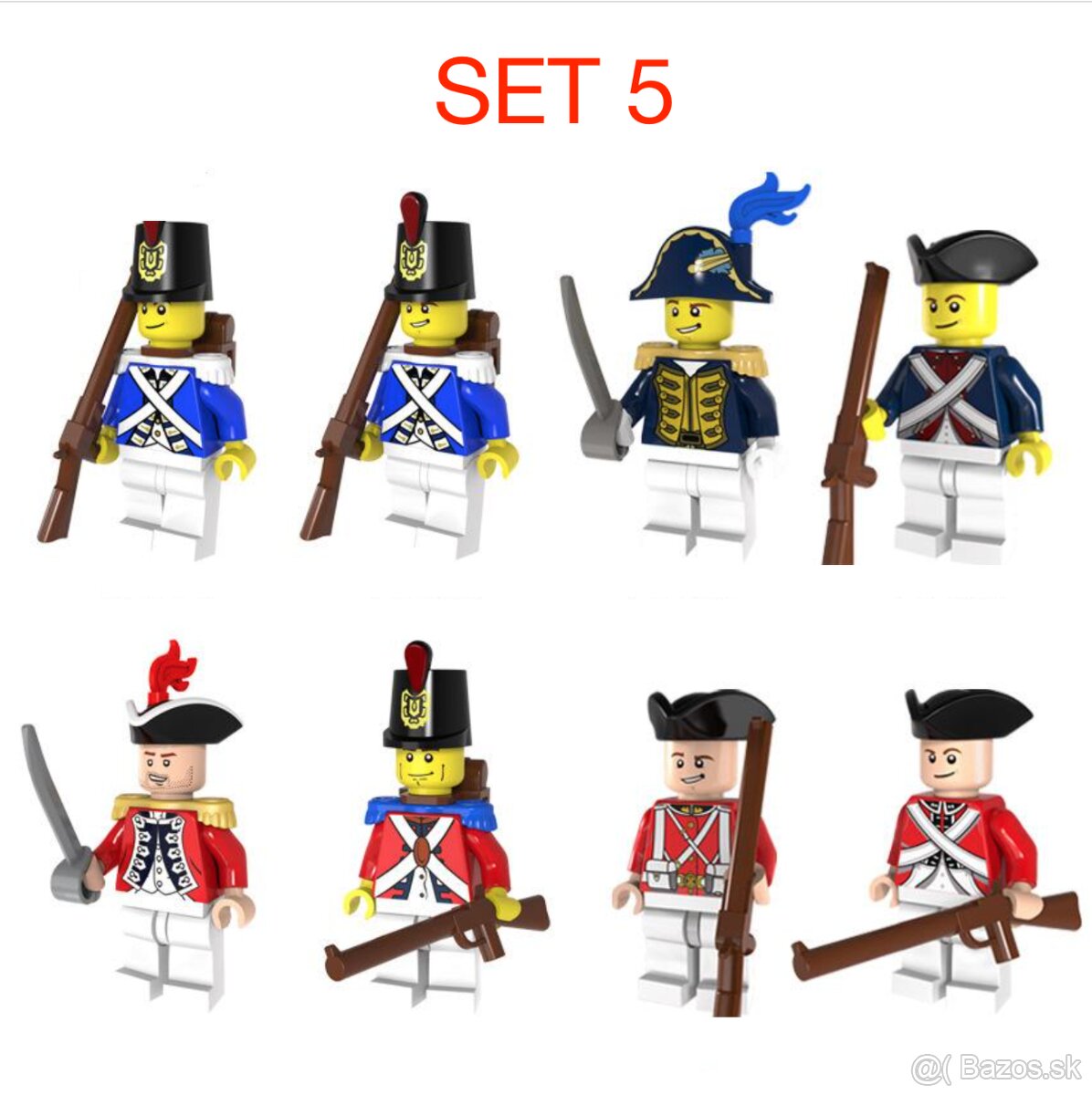 Figúrky piráti (8ks) - typ lego, nové nehrané - 5