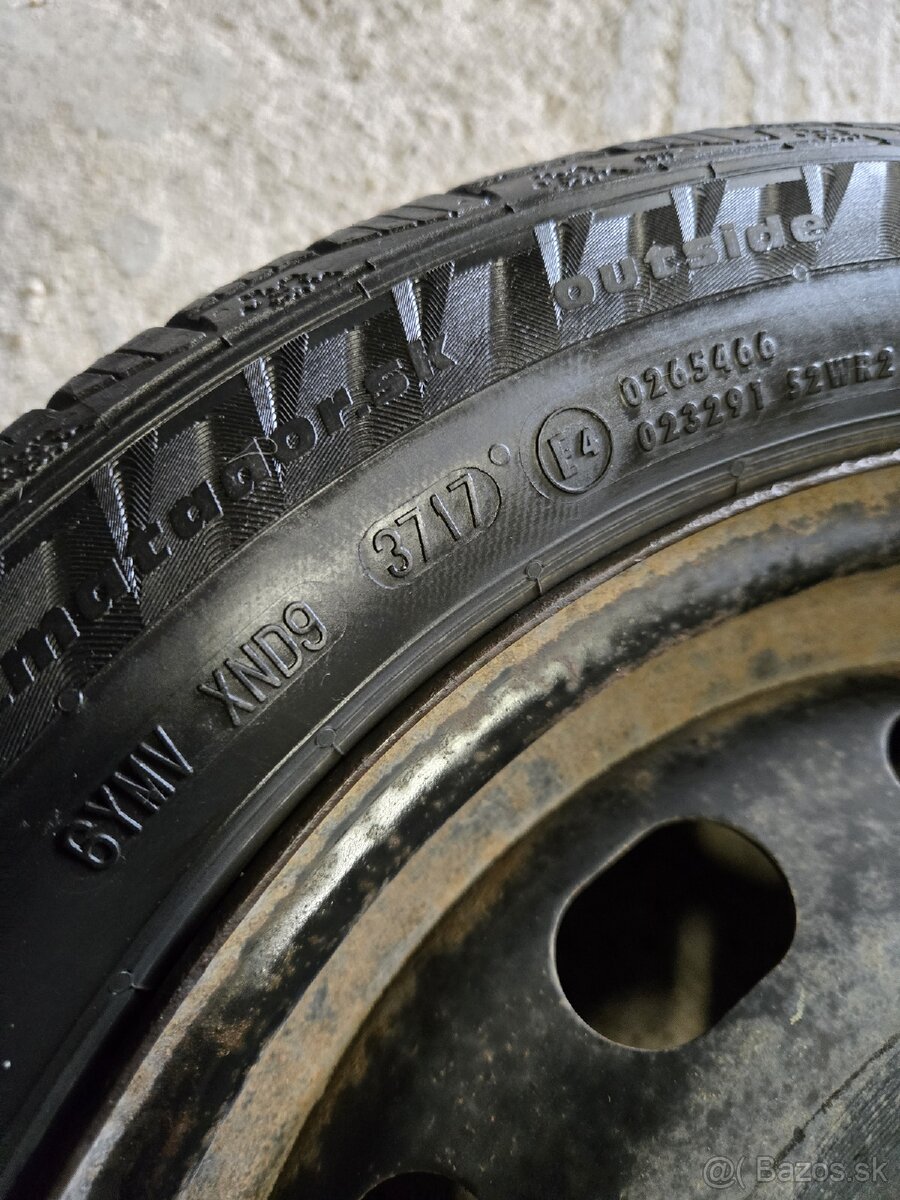 Plechové disky 4x108 + zimné pneu 195/50r15 - 5