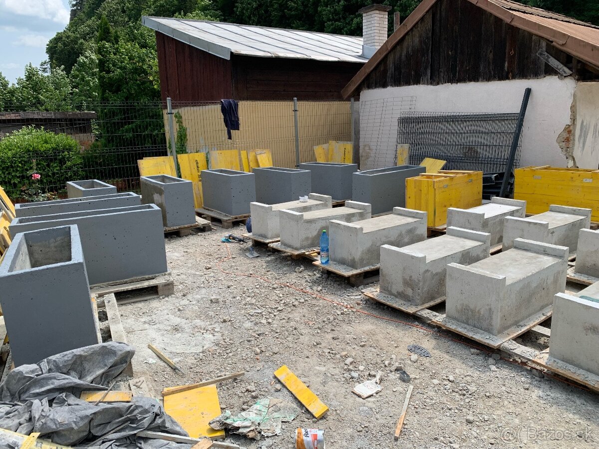 Betónový kvetináč - 5