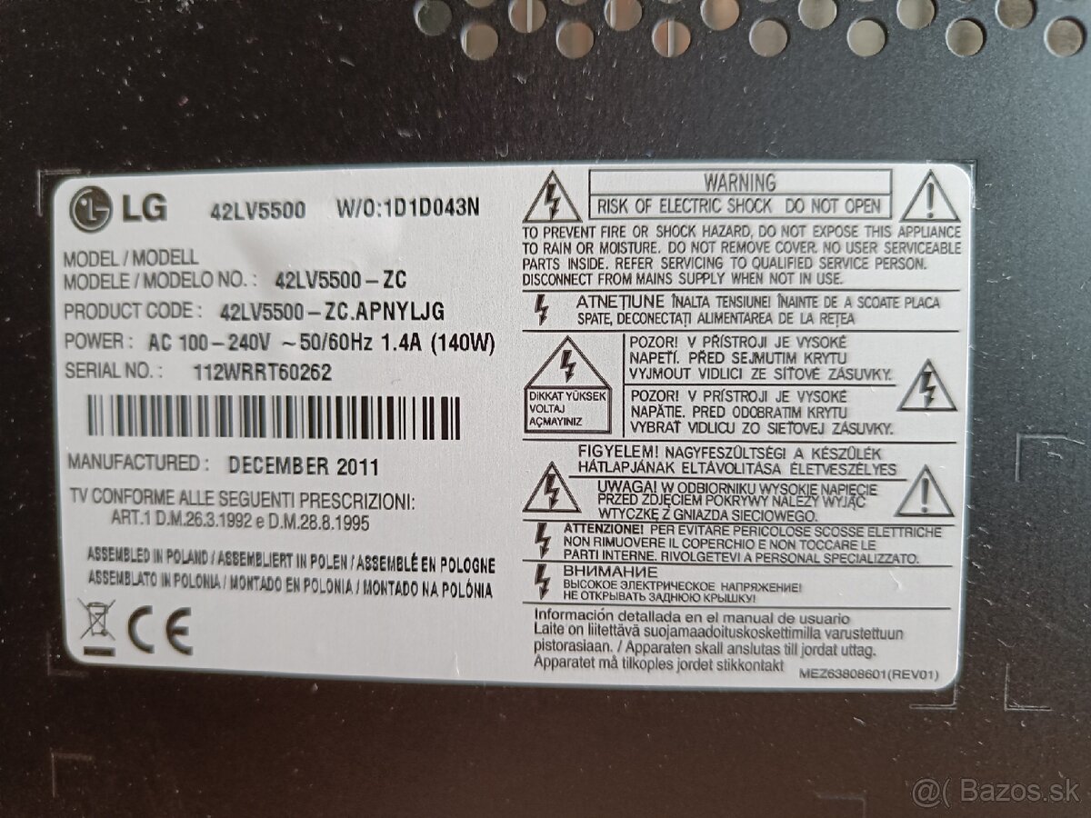 LG 42LV5500 Televízor - 5
