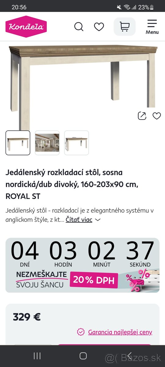 Jedálenský stôl z masívu - 5