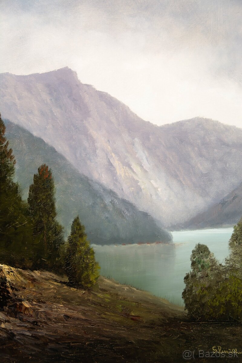 Horské jazero II, K.Schmidbauer, 770 × 680 mm - 5