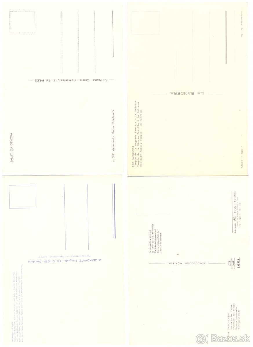 Pohľadnice mix svet farebne 1 - 5