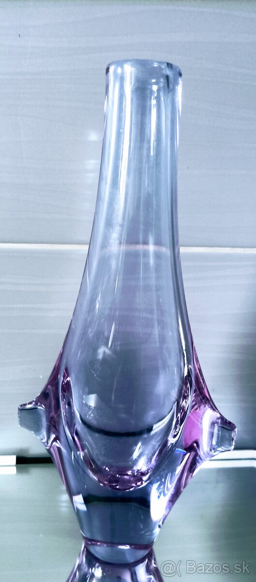 Hutné sklo - váza, košík - 5