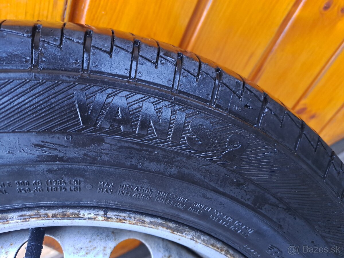 Dodavkové "plechače" 5x108 R15 + Letné pneu 195/70 R15C - 5