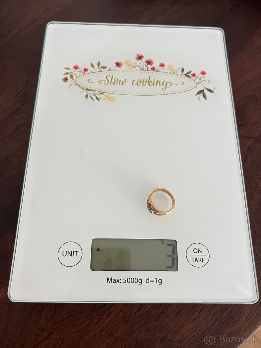 Starozitny prsten striebro a 18k zlato - 5