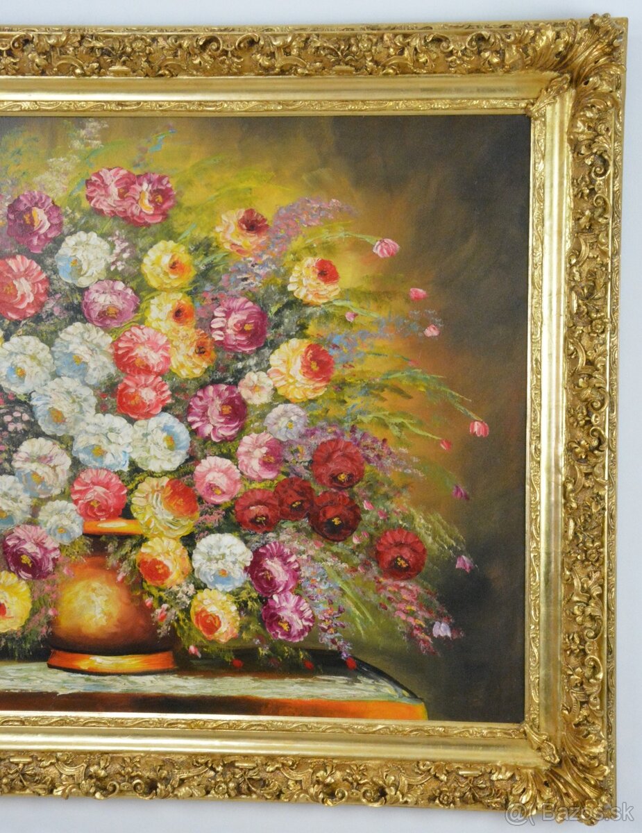 Zámecký obraz - Zátiší - olej na plátně-XXL 179 cm - 5