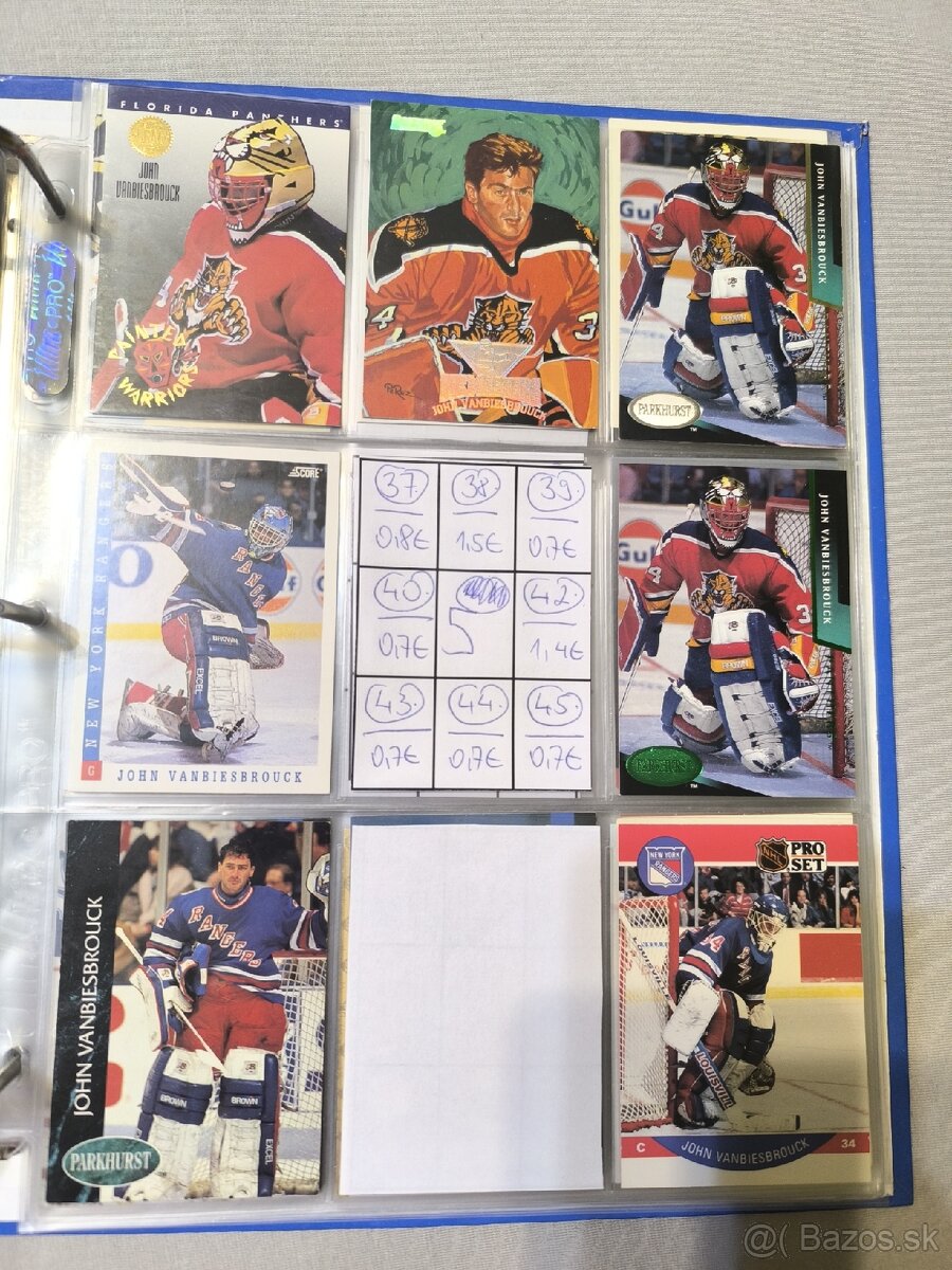 Hokejové kartičky - John Vanbiesbrouck 1 - 5
