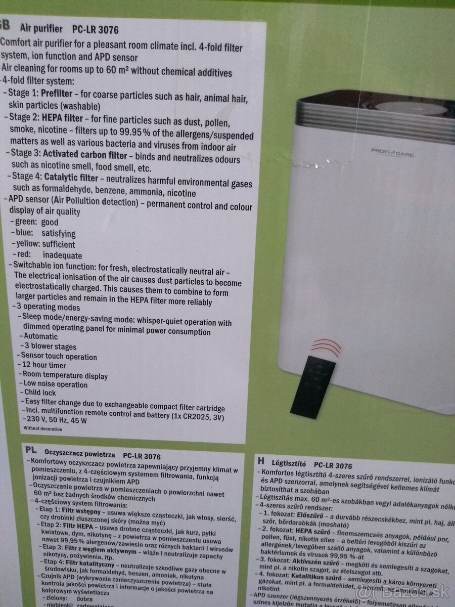 Čistička vzduchu Proficare PC LR3076 - 5
